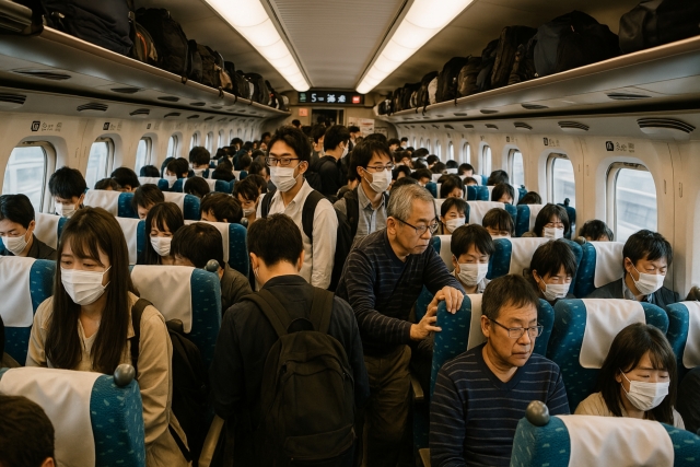 自由席の混雑